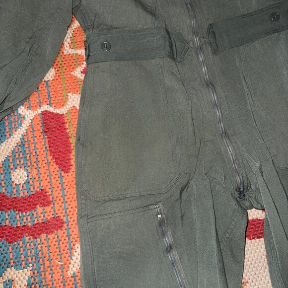 Real USAF Pilot Flight Suit Jumpsuit 70s Vtg CWU-27/P L Reg irlift Vietnam Era - Picture 3 of 12
